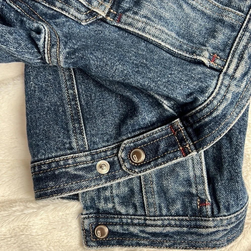 Gymboree Trucker Blue Jean Denim With Tan Corduroy Collar Jacket- Size 6-12 mos.